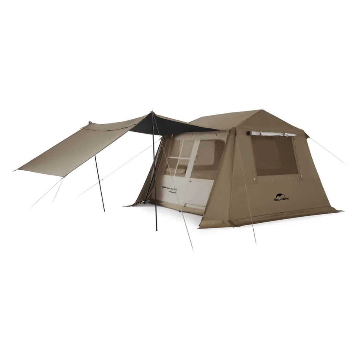 Nature hike Village 6.0 キャンプテント 新作】 Naturehike Village6.0 Plus ワンタッチテント Ti black 前幕