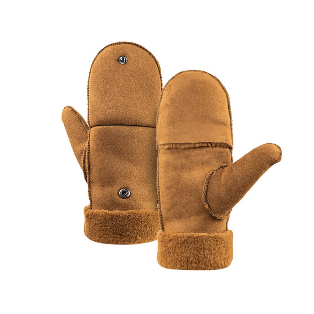 Gants Sans Doigts Unisexe – Doublure Velours Côtelé, Antivent – Pour Conduire, Vélo, Marche