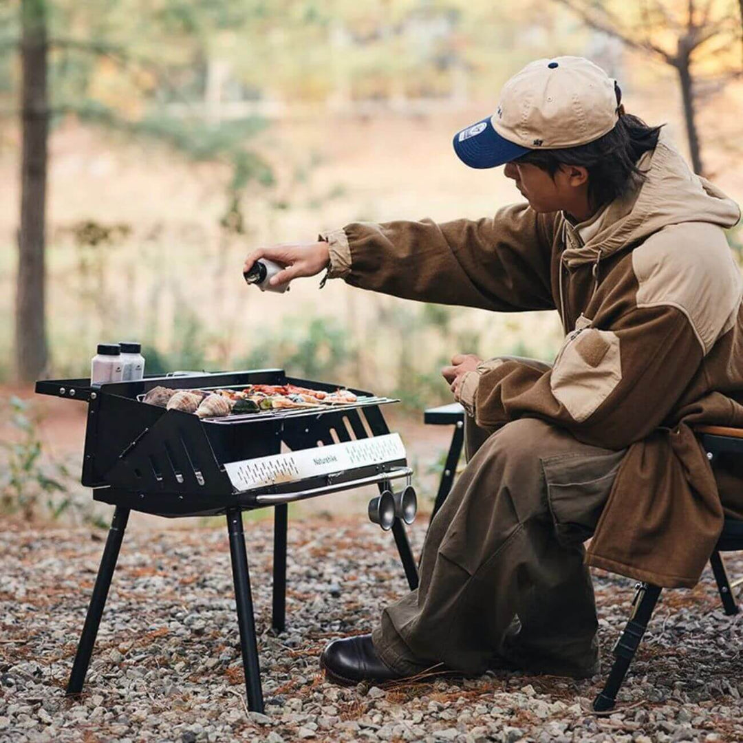 Portable vertical barbecue with storage cover – Naturehike