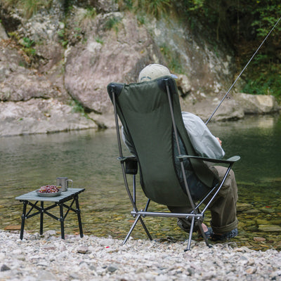 High-back armchair