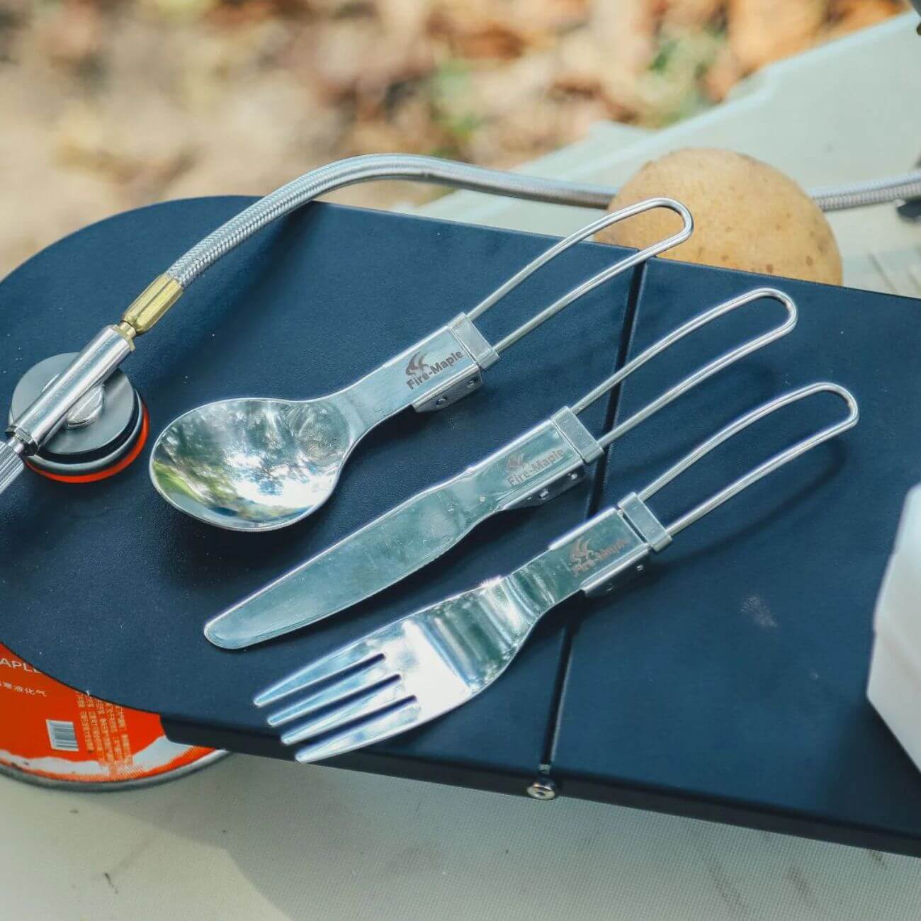 FMT-803 Stainless Steel Folding Utensil Set