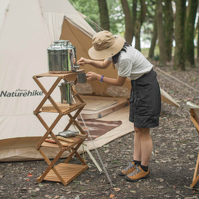 Multi-function camping shelf