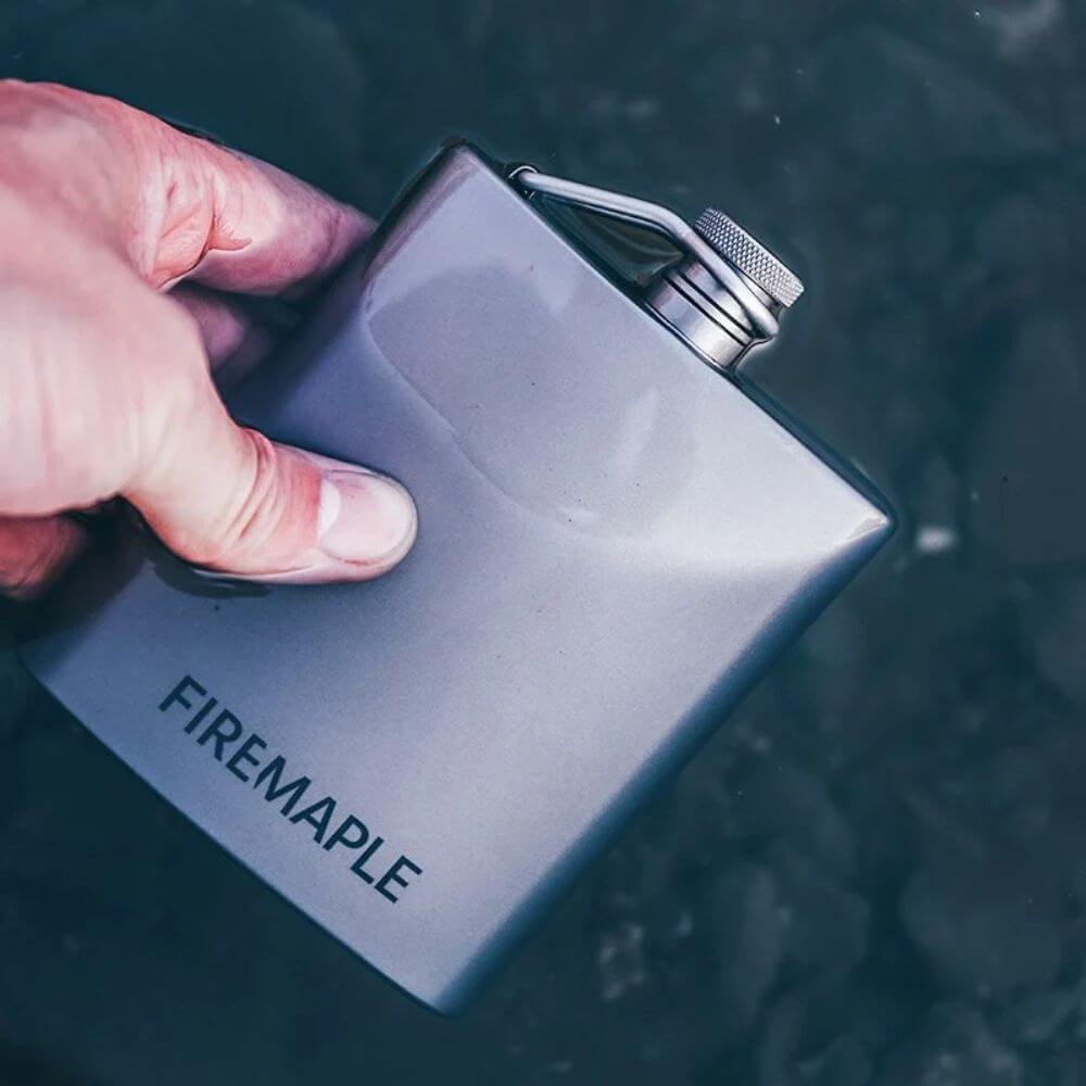 Hip Flask Titanium Bacchus