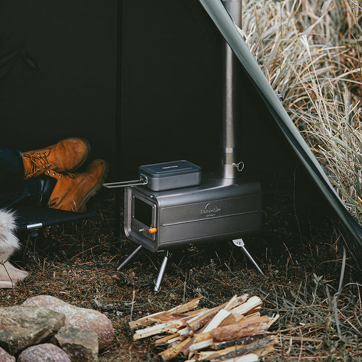 Titanium removable wood stove - Robust & Light - Camping