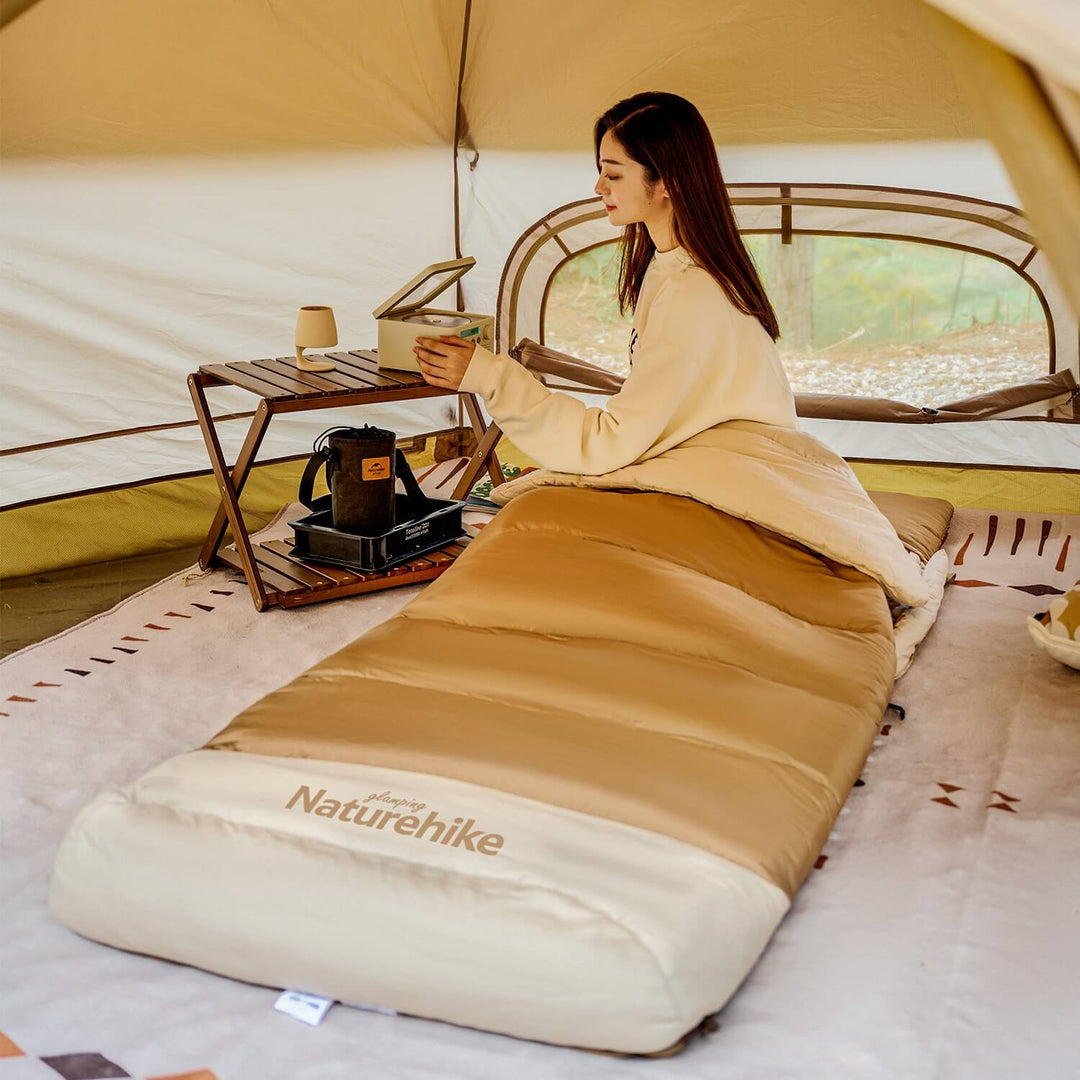 Sac de couchage avec tapis de sol Chaud Confortable Camping