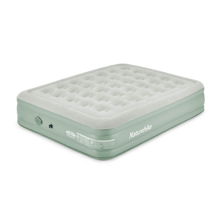 Lit Gonflable 202x153 Cm Matelas Autogonflant 2 Personnes HikerSKY Matelas Gonflable Avec Dossier Et Pompe à Batterie, Autogonflant En 3 Minutes, Lit D'Appoint Pour Maison & Camping, 220×154×45 Cm (Kaki Matelas Gonflable