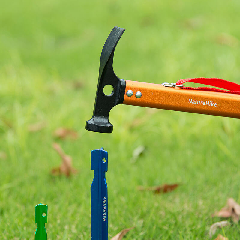 LANGING Marteau Camping Multifonction Léger En Aluminium - Maillet Piquet Tente Avec Pelle Et Extracteur