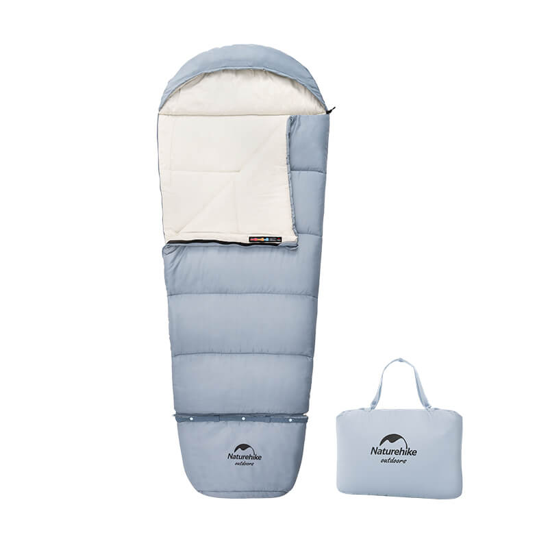 Sleeping bag for children with integrated extension