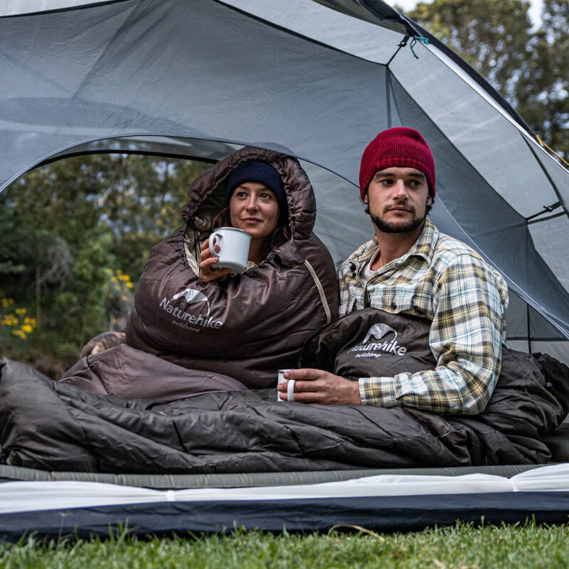 U Series Rectangular Sleeping Bag with Hood - Affordable & Warm
