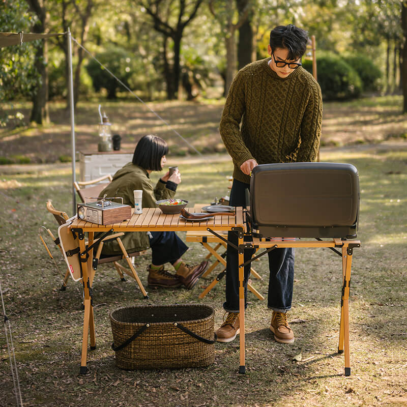 Table de cuisine portable démontable pour le camping
