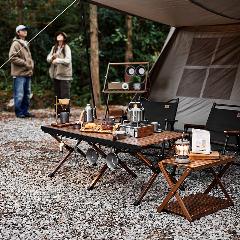 Aluminum alloy hanging egg roll table Robust Compact Camping