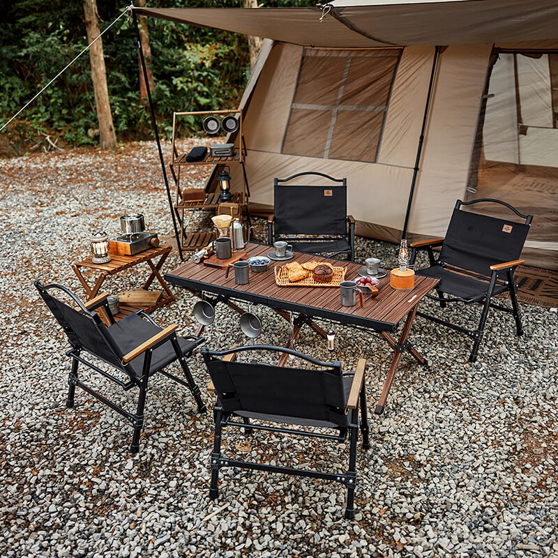 Aluminum alloy hanging egg roll table Robust Compact Camping